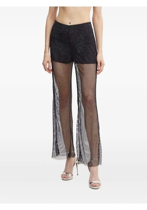 Custommade Petra beaded mesh trousers - Black