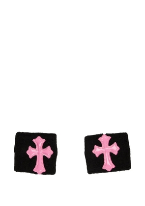 Chrome Hearts cross-patch wrist bands - Black