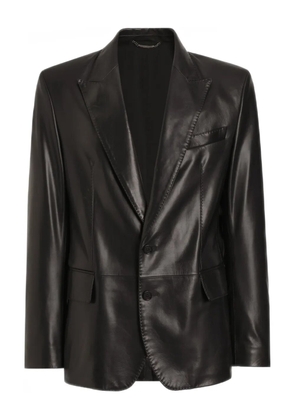 Dolce & Gabbana buttoned leather blazer - Black