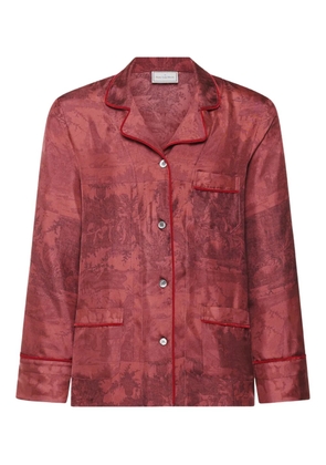 Pierre-Louis Mascia printed piped-trim shirt - Pink