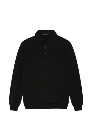 Zanone buttoned polo shirt - Black