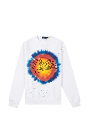 Polo Ralph Lauren logo tie-dye sweatshirt - White