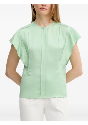 BOSS flutter-sleeve top - Green