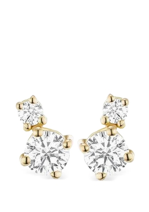 Melissa Kaye 18K yellow gold diamond double stud earrings