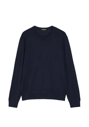 TOM FORD crew-neck long-sleeve sweater - Blue