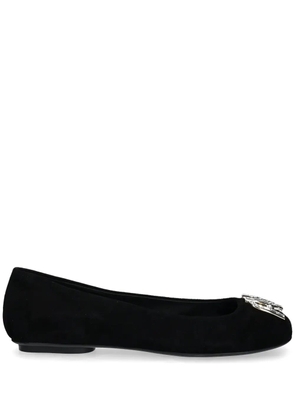 Furla logo plaque ballerinas - Black