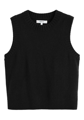 Chinti & Parker crew-neck ribbed vest - Black