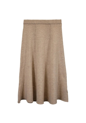LoveShackFancy A-line wool skirt - Neutrals