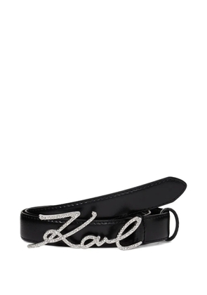 Karl Lagerfeld logo-lettering belt - Black