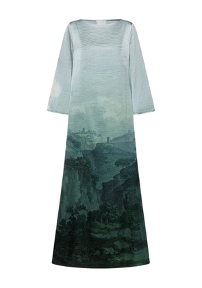 Pierre-Louis Mascia abstract-print maxi dress - Green