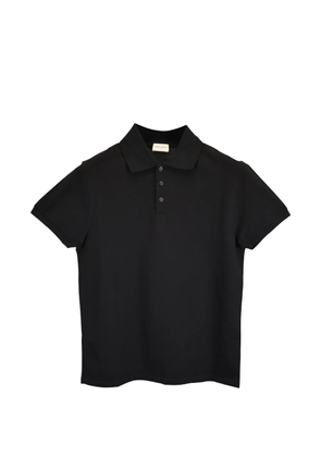 Saint Laurent Pre-Owned Cassandre-logo polo shirt - Black