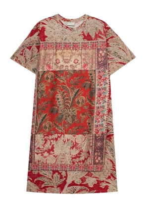 Pierre-Louis Mascia patchwork-print T-shirt - Red