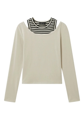 tout a coup striped layered T-shirt - Neutrals