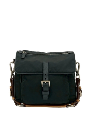 Prada Pre-Owned 2013-2025 Saffiano Trimmed Tessuto shoulder bag - Black