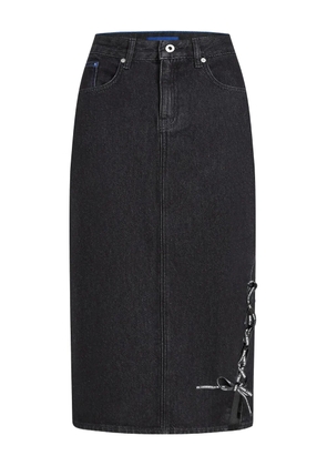 Karl Lagerfeld Jeans lace-up denim skirt - Black
