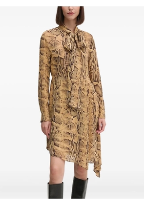 Sisley snake-print mini dress - Neutrals
