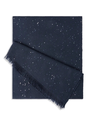 Brunello Cucinelli fringed scarf - Blue