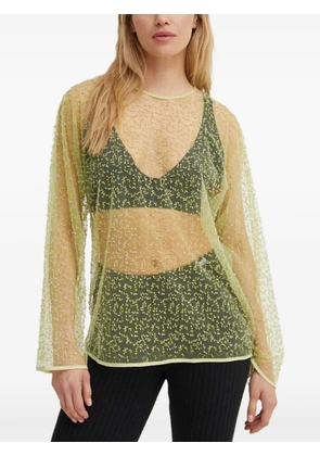 SAMSOE SAMSOE beaded long-sleeve blouse - Green