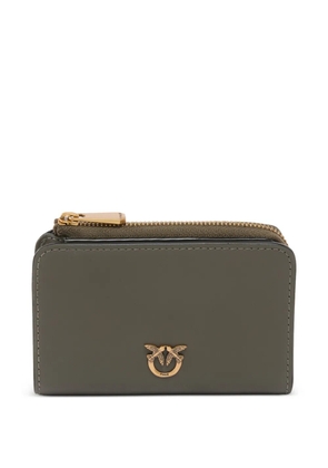 PINKO logo plaque zip wallet - Green