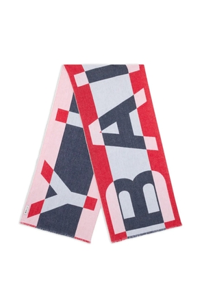 Bally geometric-logo scarf - Red