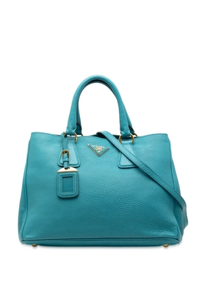 Prada Pre-Owned 2010-2025 Vitello Daino Open Convertible Tote satchel - Blue
