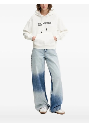 Karl Lagerfeld Jeans kangaroo-pocket hoodie - White