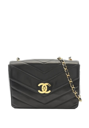 CHANEL Pre-Owned 1994-1996 V-Stitch chain-strap shoulder bag - Black