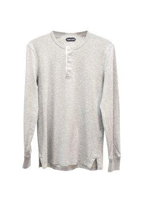 Tom Ford Vintage Henley-neck long-sleeve T-shirt - Grey