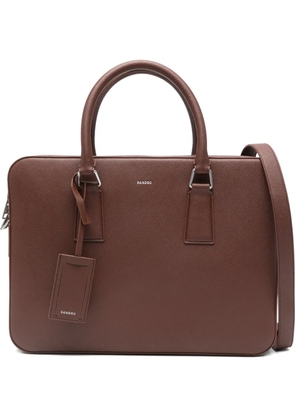 SANDRO Top Handle Laptop Bag - Brown
