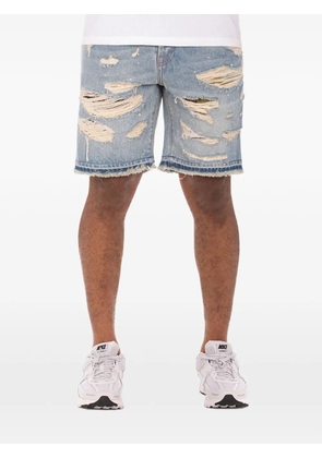 Billionaire Boys Club Comet distressed chronos denim shorts - Blue