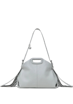 Maje grained leather Miss M bag - Grey