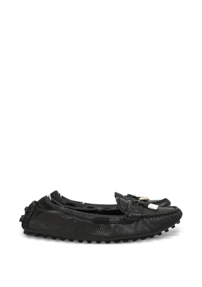 Louis Vuitton Pre-Owned leather bow loafers - Black