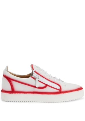 Giuseppe Zanotti Frankie seam-detail double-zip low-top sneakers - White
