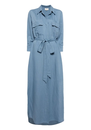 L'Agence Cameron linen-blend shirt dress - Blue