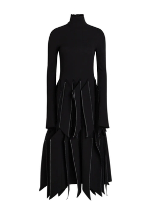 A.W.A.K.E. Mode panel contrast midi dress - Black