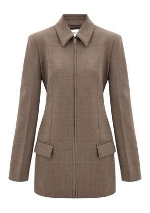 Ferragamo zip-fastening blazer - Brown