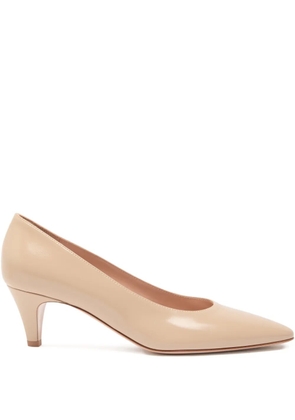 Gianvito Rossi Ameliapointed-toe leather pumps - Neutrals