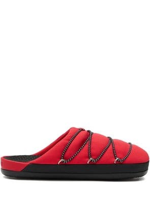 Moon Boot quilted lace-up slippers - Red