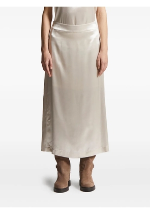 Peserico satin side-split skirt - Neutrals