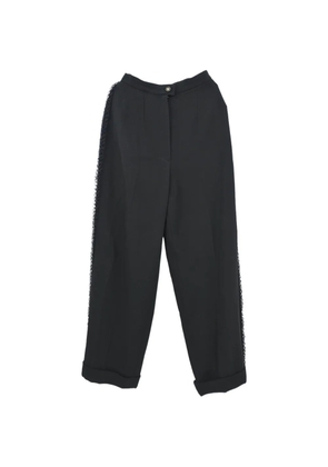 CHANEL Pre-Owned 1995 braided-trim trousers - Black