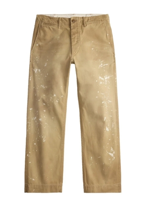 Ralph Lauren RRL paint-splatter cotton trousers - Neutrals