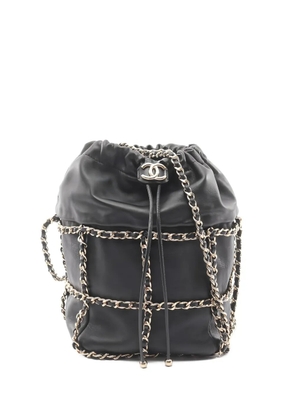 CHANEL Pre-Owned 2020~2021S coco mark chain shoulder bag - Black