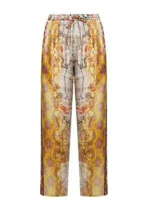 Pierre-Louis Mascia floral-print drawstring-waist trousers - Neutrals