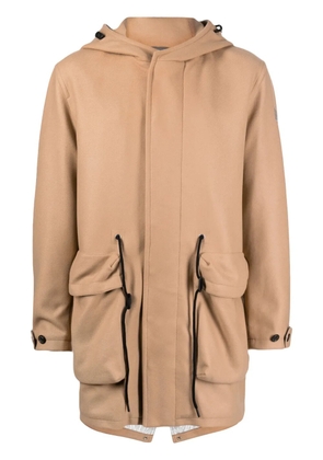 Paul & Shark hooded wool-blend coat - Brown