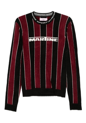 Martine Rose striped logo-print sweater - Black