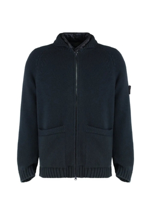 Stone Island zipped cashmere cardigan - Blue