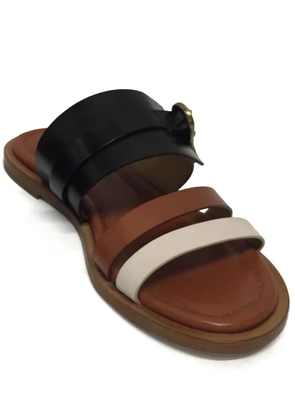 Sartore leather buckle slides - Brown