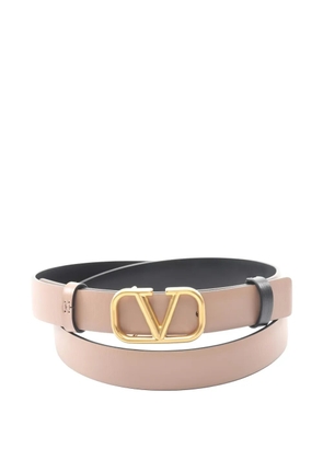 Valentino Garavani Pre-Owned 2010s VLogo leather belt - Neutrals