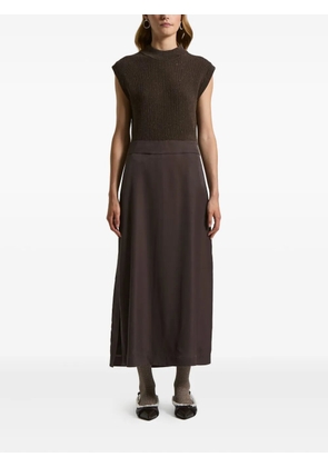Peserico high-neck sleeveless dress - Brown