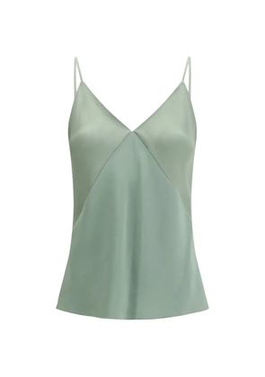 Forte Forte V-neck satin top - Green